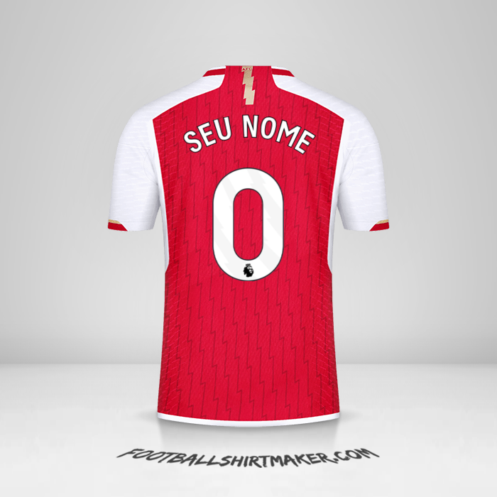 Camisa Arsenal 2023/2024 -  seu nome - 0