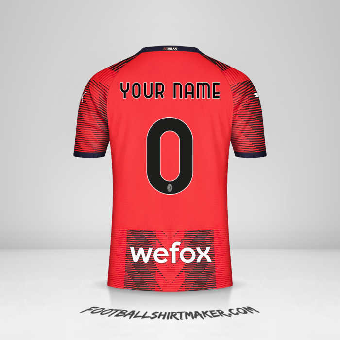 Jersey AC Milan 2023/2024 -  your name - 0