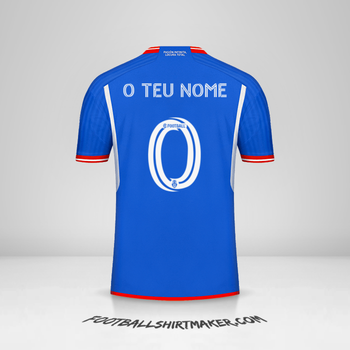 Camisola Universidad de Chile 2023 -  o teu nome - 0