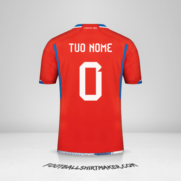 Maglia Cile 2022/2023 -  tuo nome - 0