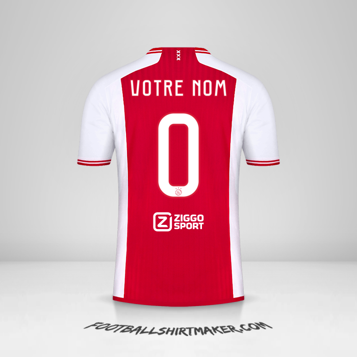 Maillot AFC Ajax 2023/2024 -  votre nom - 0