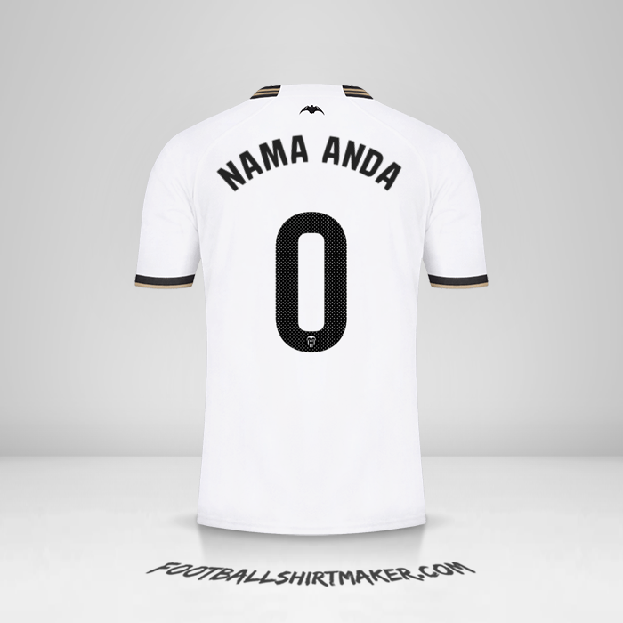 Jersey Valencia CF 2023/2024 -  nama anda - 0