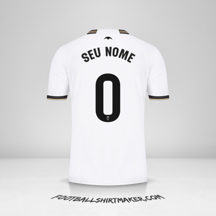 Camisa Valencia CF 2023/2024 -  seu nome - 0