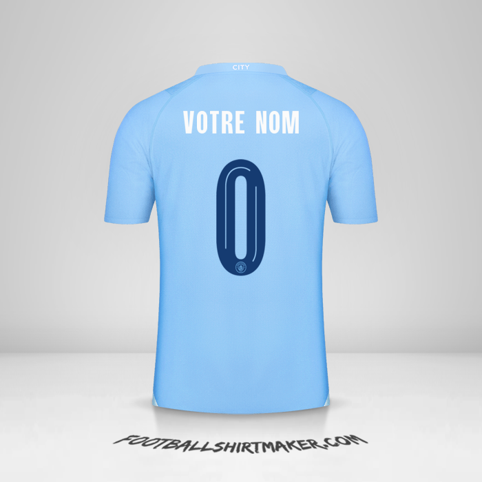 Maillot Manchester City Cup 2023/2024 -  votre nom - 0