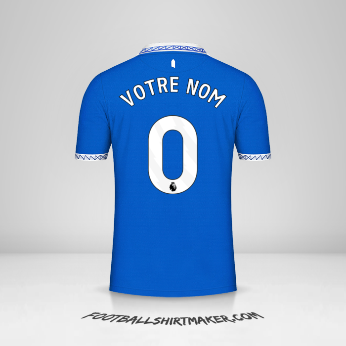 Maillot Everton FC 2023/2024 -  votre nom - 0