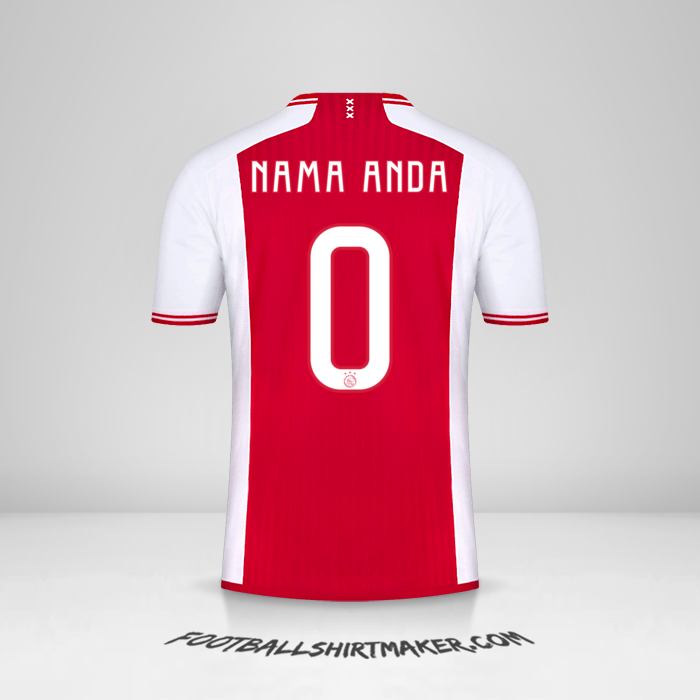 Jersey AFC Ajax Cup 2023/2024 -  nama anda - 0