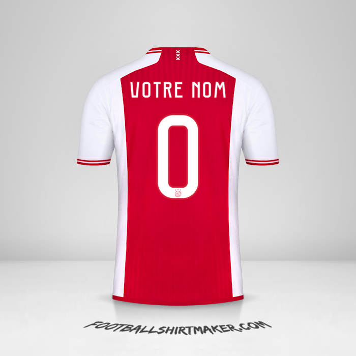 Maillot AFC Ajax Cup 2023/2024 -  votre nom - 0