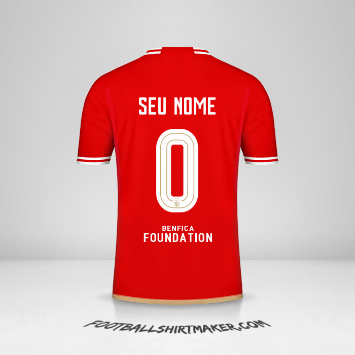 Camisa SL Benfica UCL 2023/2024 -  seu nome - 0