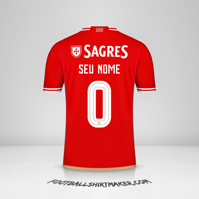 Camisa SL Benfica Cup 2023/2024 -  seu nome - 0