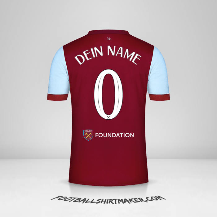 Trikot West Ham United FC Cup 2023/2024 -  dein name - 0