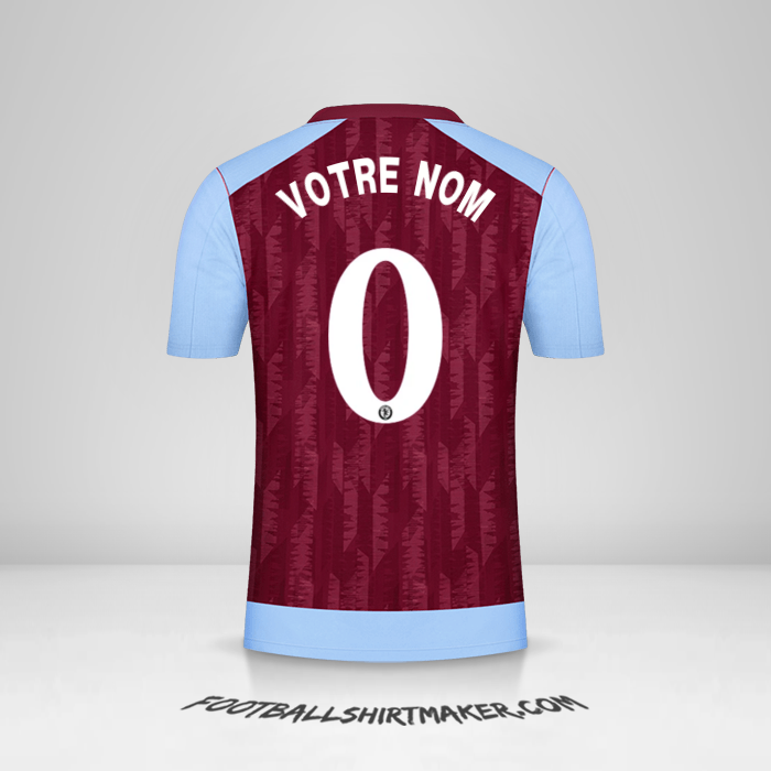 Maillot Aston Villa FC Cup 2023/2024 -  votre nom - 0