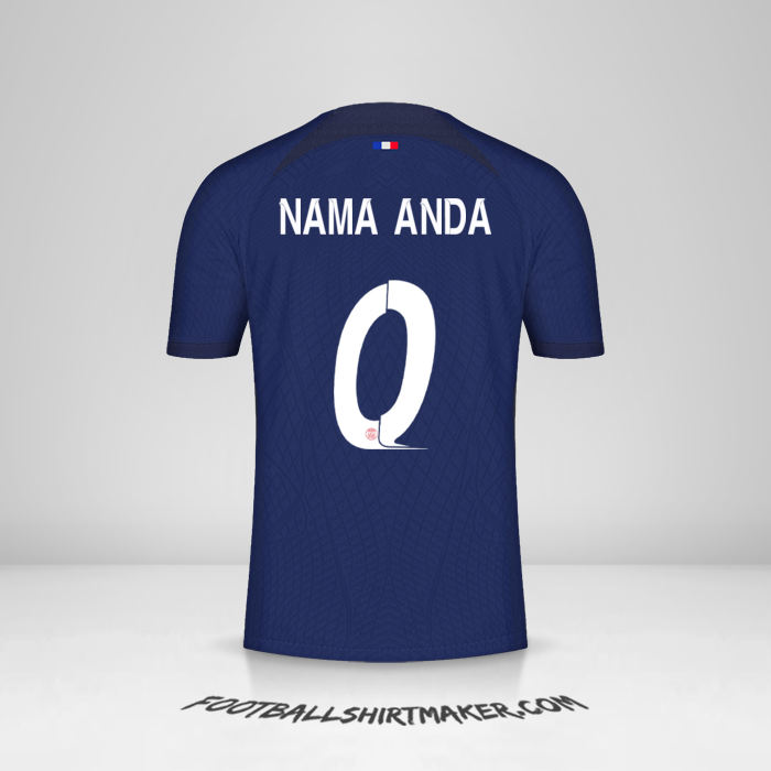 Jersey Paris Saint Germain Cup 2023/2024 -  nama anda - 0