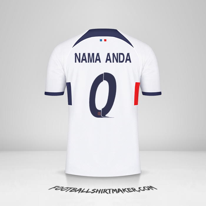 Jersey Paris Saint Germain Cup 2023/2024 II -  nama anda - 0