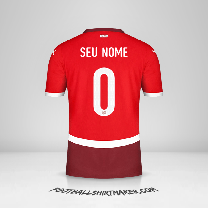 Camisa Suíça 2024 -  seu nome - 0