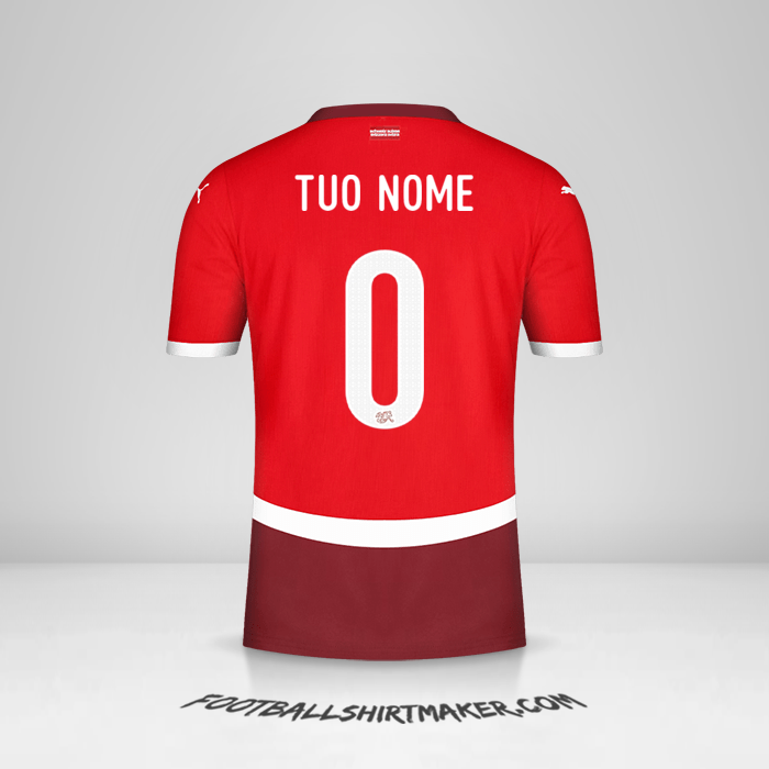Maglia Svizzera 2024 -  tuo nome - 0