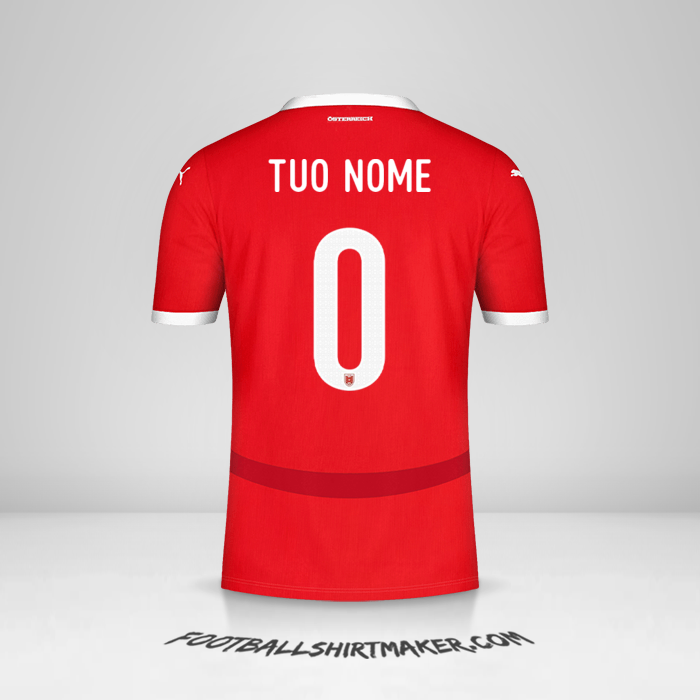 Maglia Austria 2024 -  tuo nome - 0