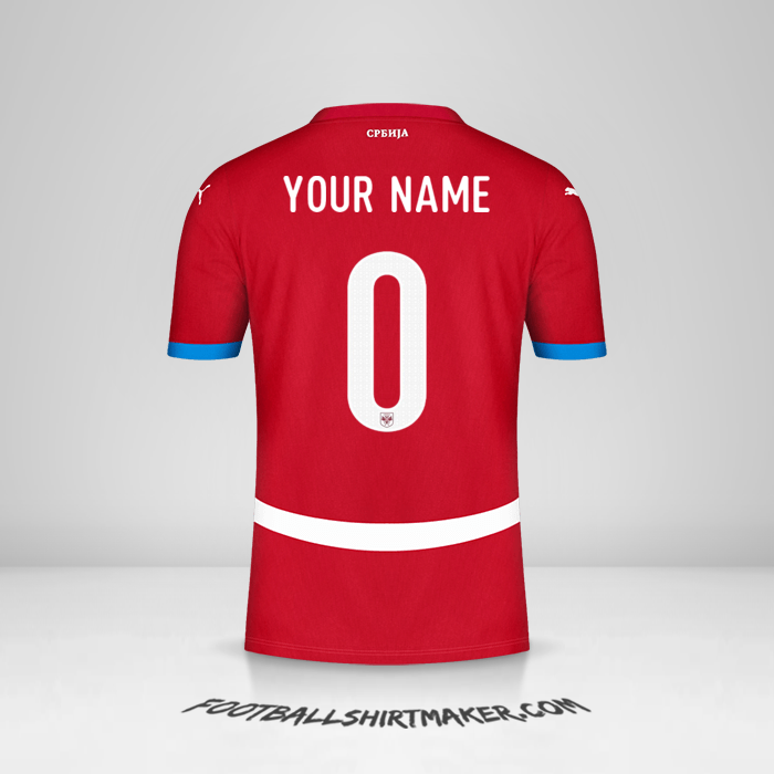 Jersey Serbia 2024 -  your name - 0