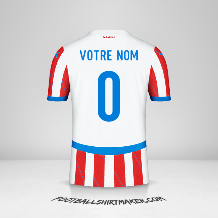 Maillot Paraguay 2024 -  votre nom - 0