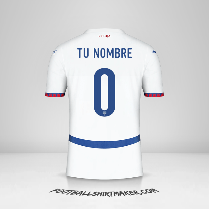 Camiseta Serbia 2024 II -  tu nombre - 0