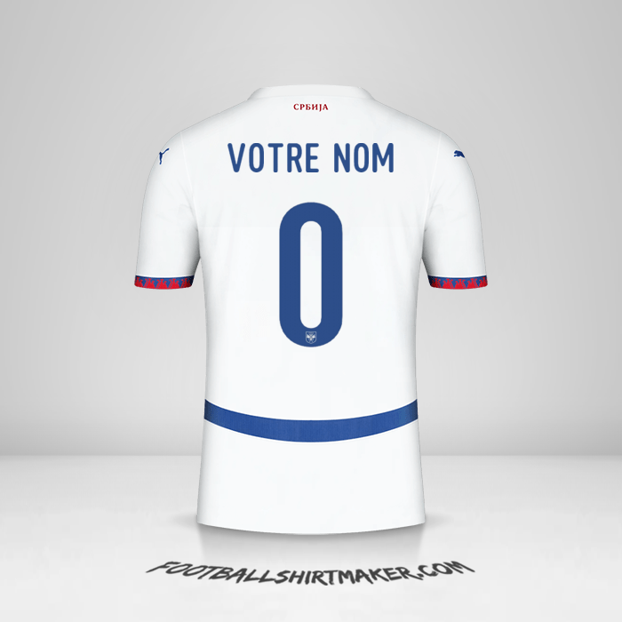 Maillot Serbie 2024 II -  votre nom - 0