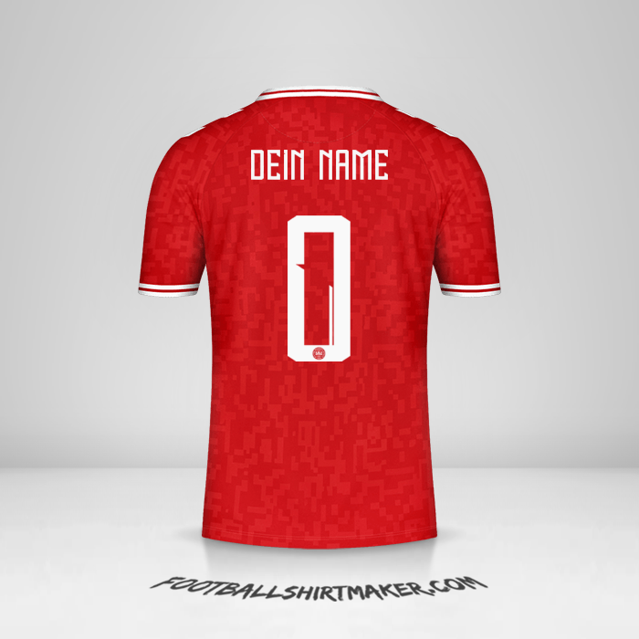 Trikot Dänemark 2024 -  dein name - 0