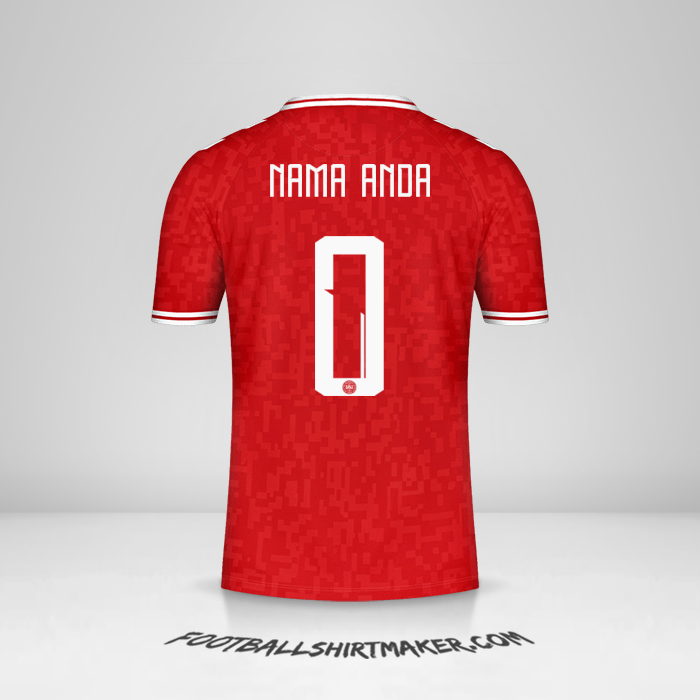 Jersey Denmark 2024 -  nama anda - 0