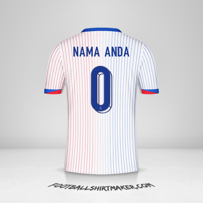 Jersey Prancis 2024 II -  nama anda - 0