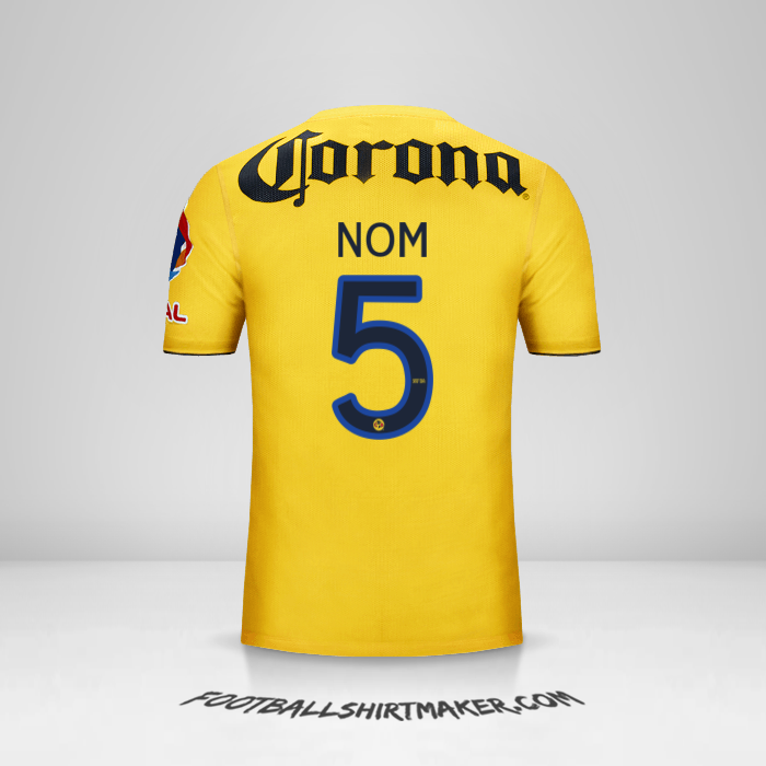 Maillot Club America 2013/14 -  nom - 5