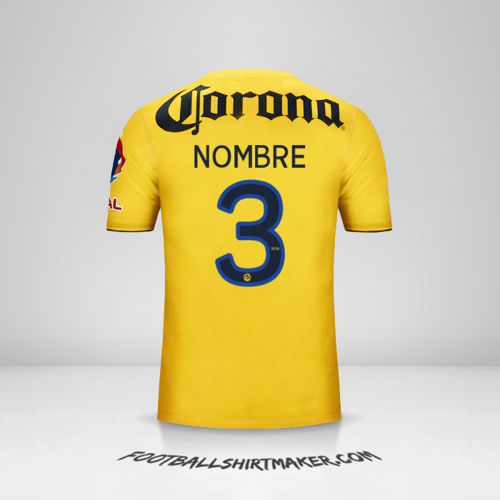 Jersey Club America 2013/14 -  nombre - 3