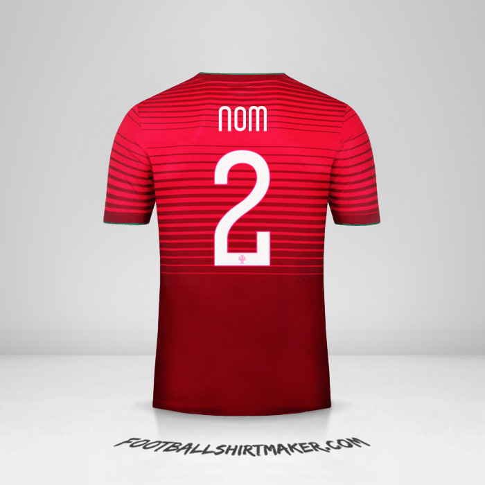 Maillot Portugal 2014/15 -  nom - 2