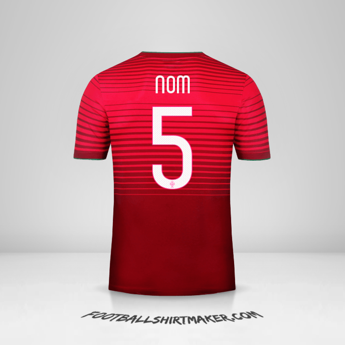 Maillot Portugal 2014/15 -  nom - 5