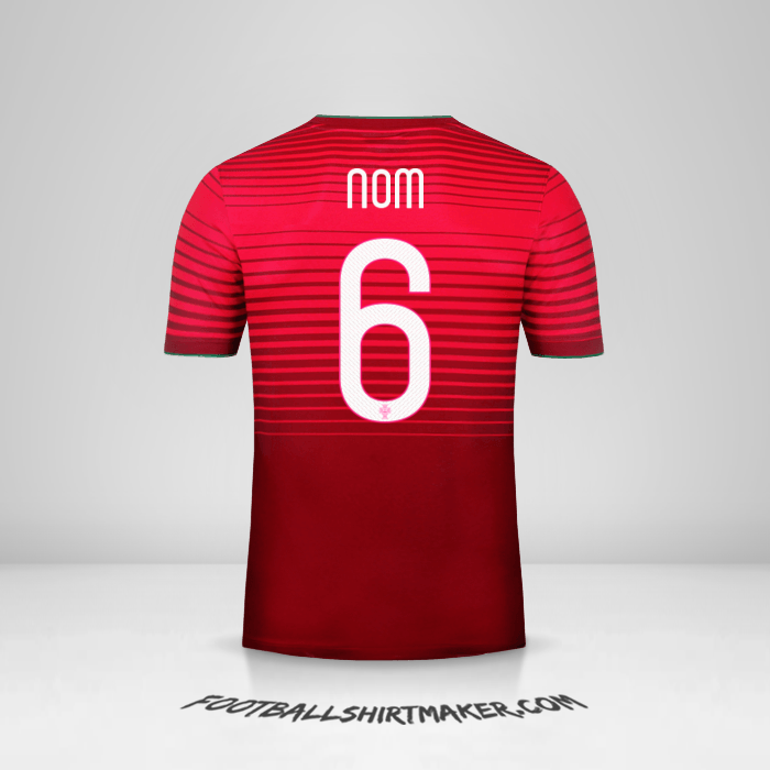 Maillot Portugal 2014/15 -  nom - 6