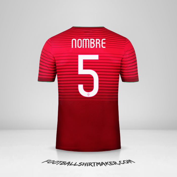 Jersey Portugal 2014/15 -  nombre - 5
