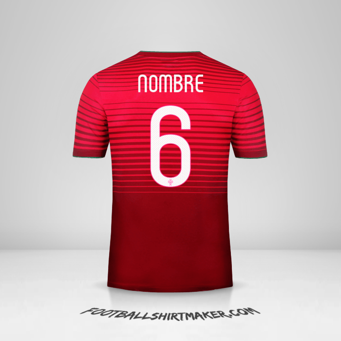 Jersey Portugal 2014/15 -  nombre - 6