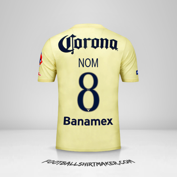 Maillot Club America 2014/15 -  nom - 8