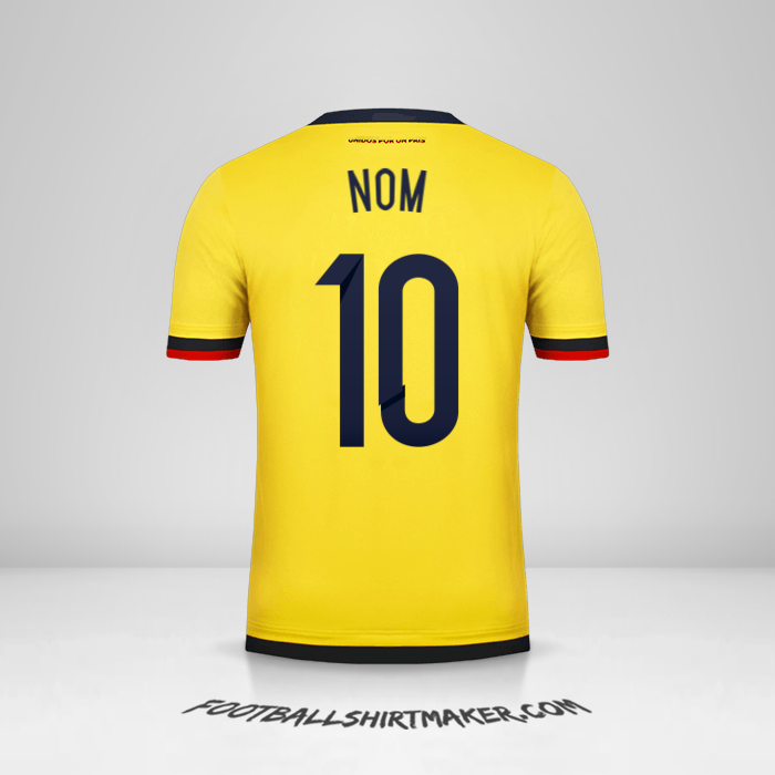 Maillot Colombie 2015 -  nom - 10