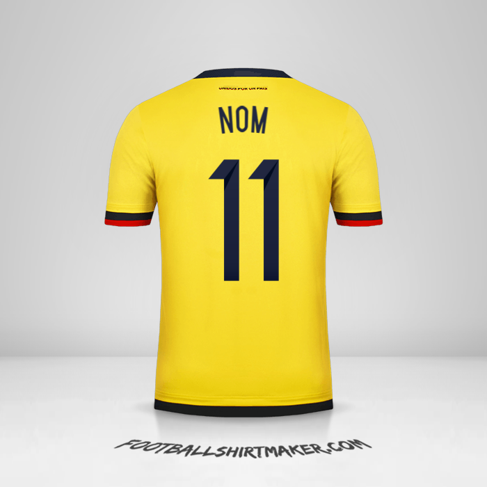 Maillot Colombie 2015 -  nom - 11