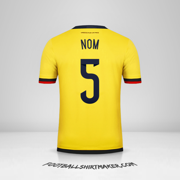 Maillot Colombie 2015 -  nom - 5