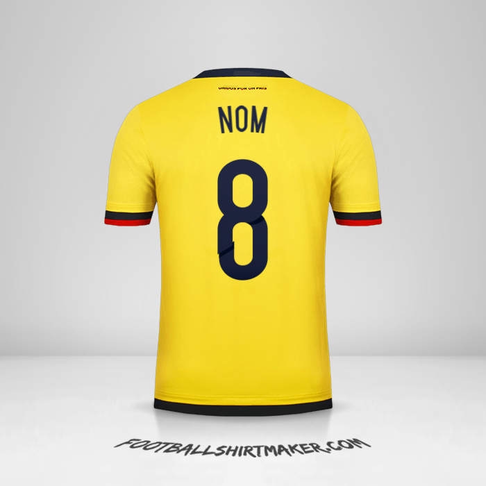 Maillot Colombie 2015 -  nom - 8