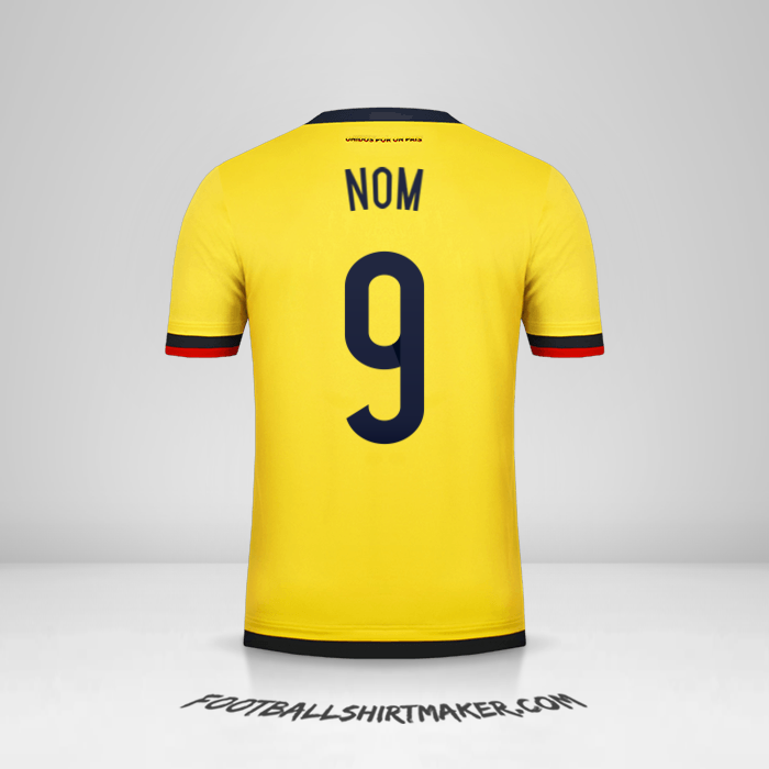 Maillot Colombie 2015 -  nom - 9