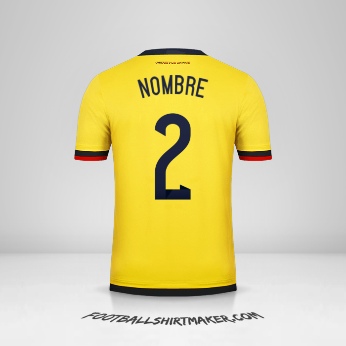Jersey Colombia 2015 -  nombre - 2