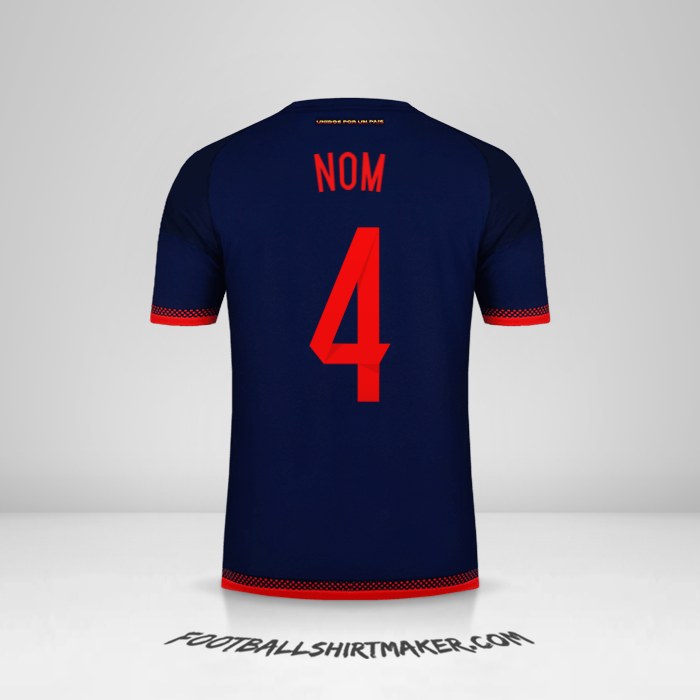 Maillot Colombie 2015 Extérieur -  nom - 4