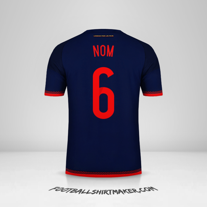 Maillot Colombie 2015 Extérieur -  nom - 6