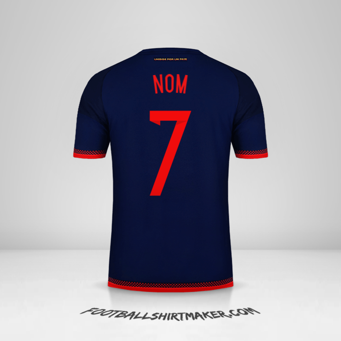 Maillot Colombie 2015 Extérieur -  nom - 7