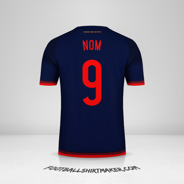 Maillot Colombie 2015 Extérieur -  nom - 9