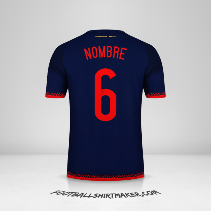 Camiseta Colombia 2015 Visita -  nombre - 6