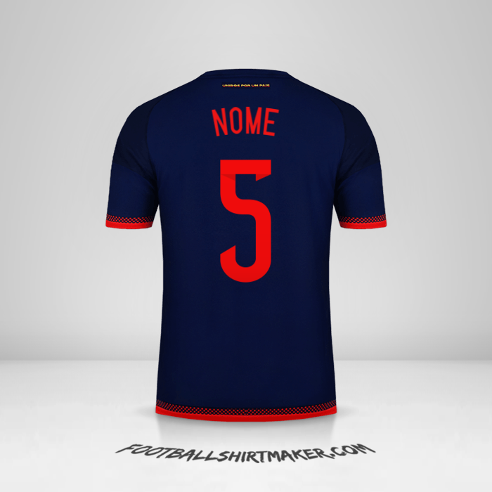 Camisa Colômbia 2015 Alternativa -  nome - 5