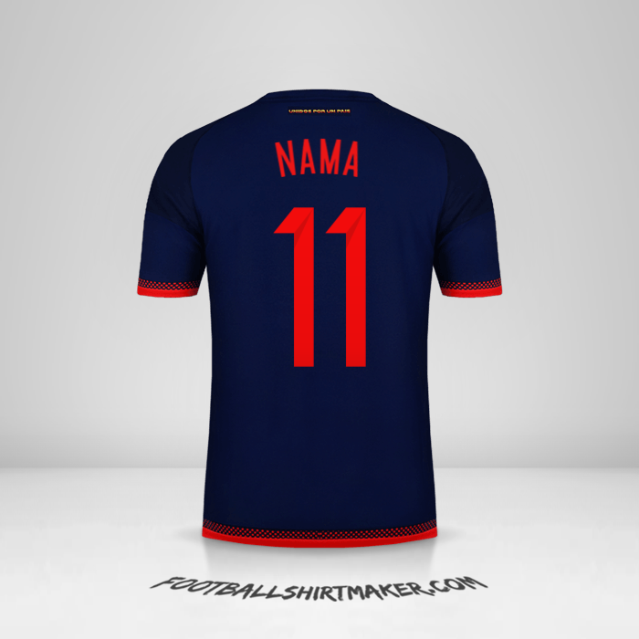 Jersey Kolombia 2015 Alternatif -  nama - 11