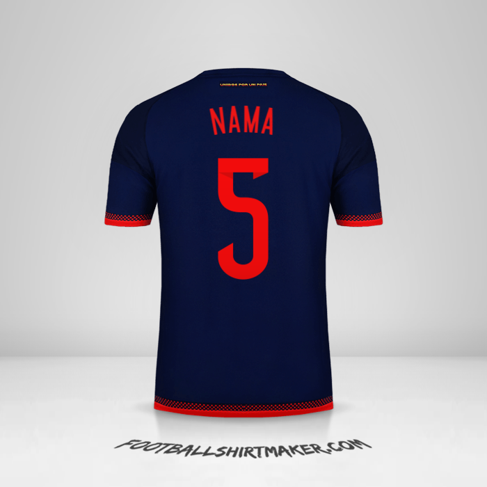 Jersey Kolombia 2015 Alternatif -  nama - 5