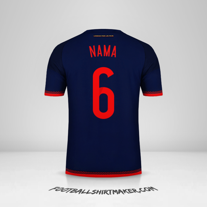Jersey Kolombia 2015 Alternatif -  nama - 6